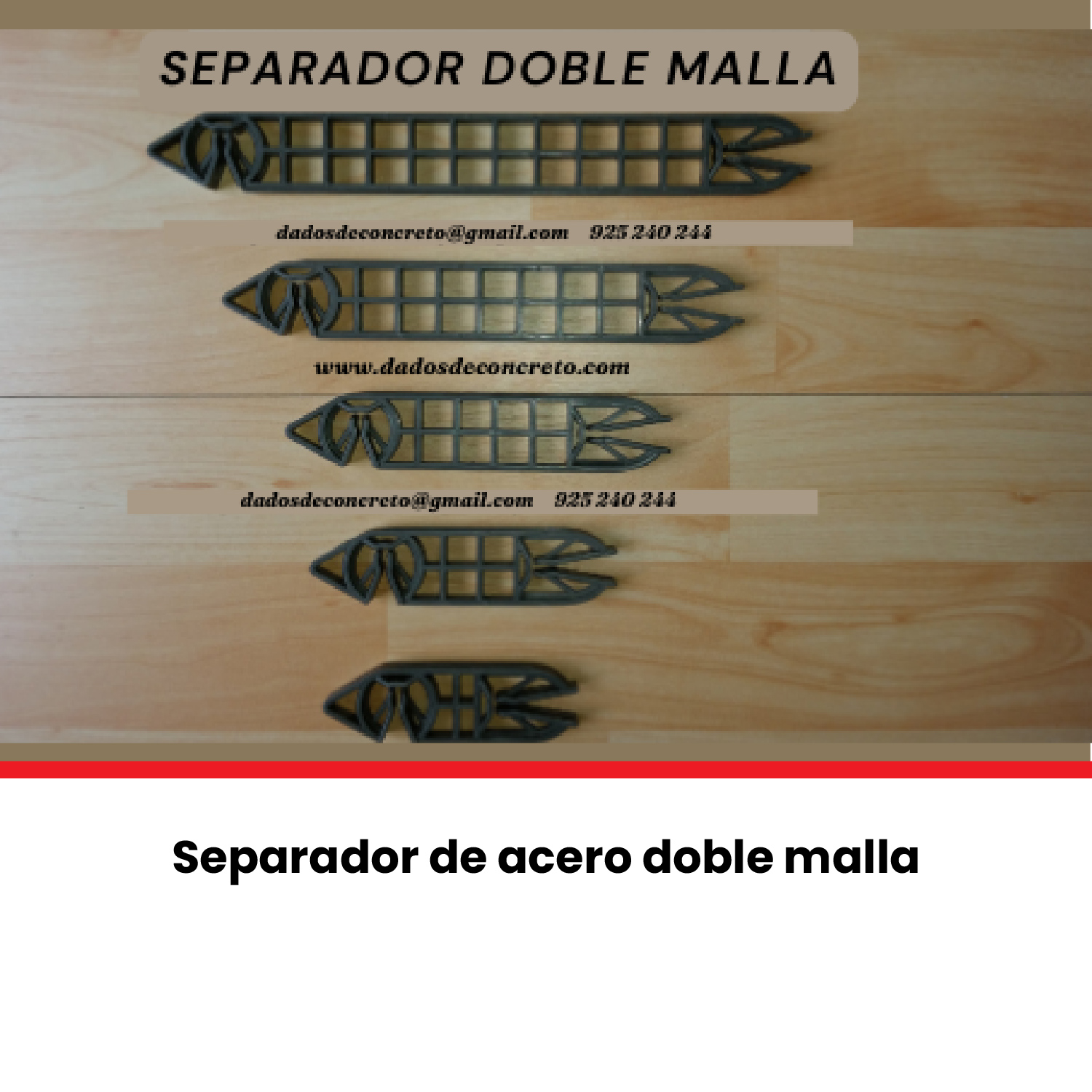 Imagen del producto DISTANCIADOR DE ACERO DOBLE MALLA
